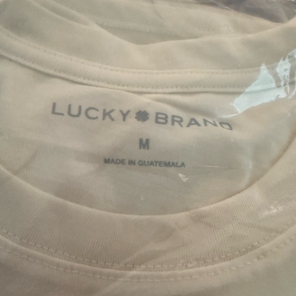 Lucky Brand Groovy Graphic Tee Shirt White NWT M XL - Picture 7 of 9